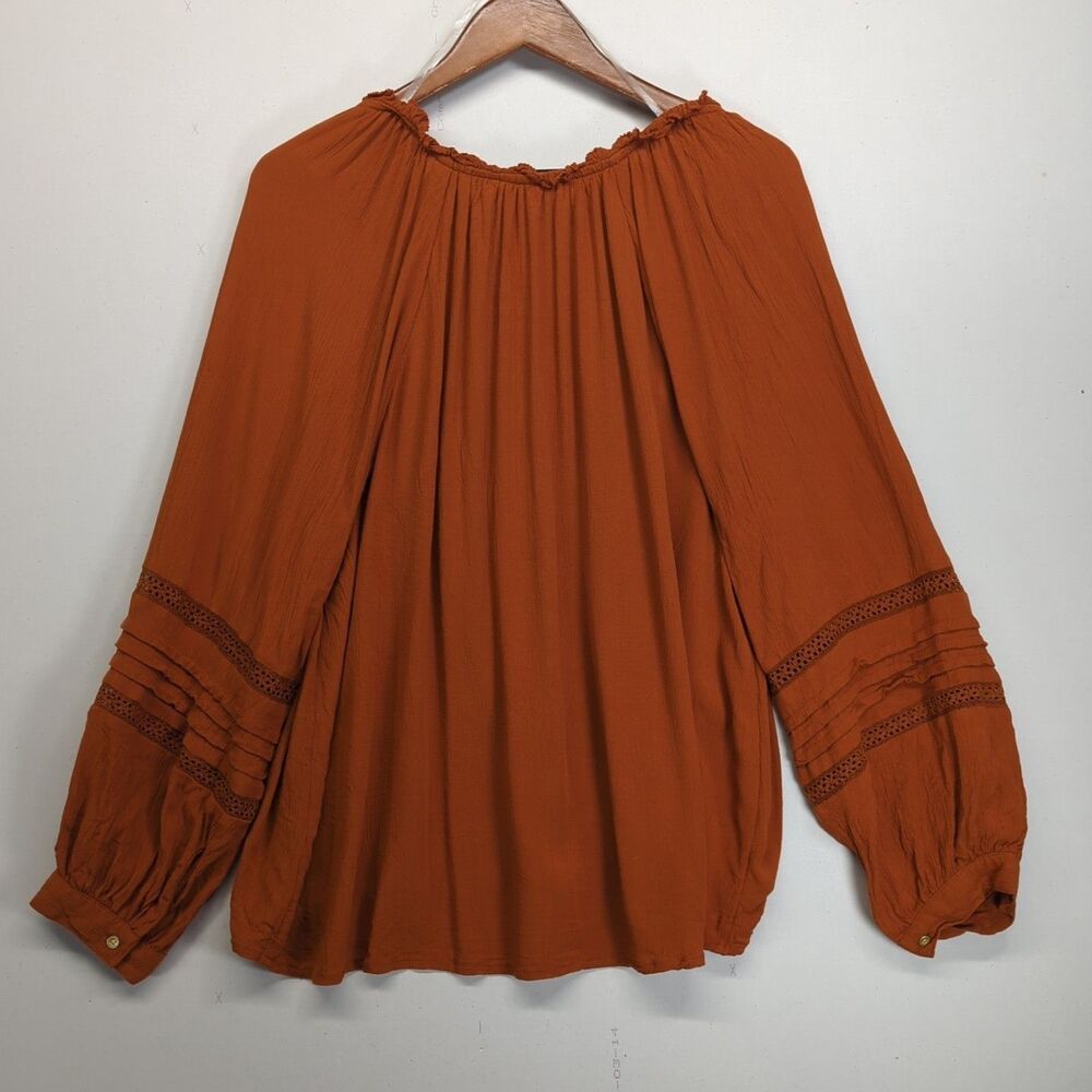 Knox Rose A New Day Blouse XXL Lot Of 2 Tops Burnt Orange - Picture 3 of 16